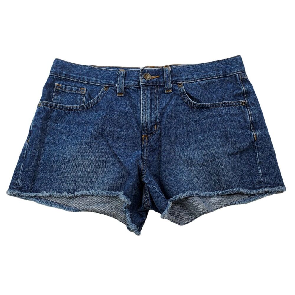 Southern Tide Womens Size 27 Denim Jean Cut-Off Booty Shorts Dark Wash Blue